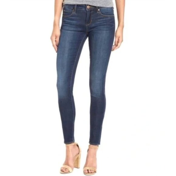 Articles of Society Sarah Mid-Rise Medium Blue Skinny Jeans Size 28 Stretch - Picture 1 of 11